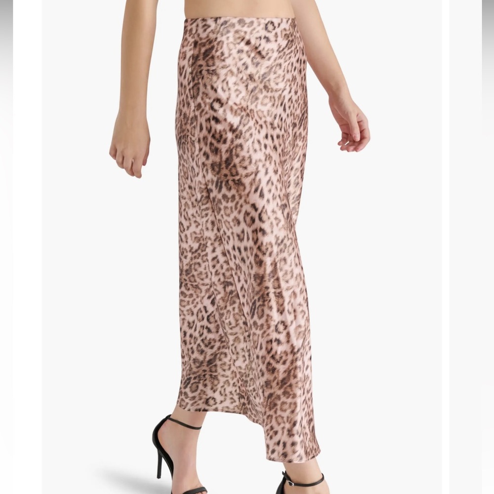Steve Madden Animal Print Satin Slip Maxi Skirt - Picture 3 of 5